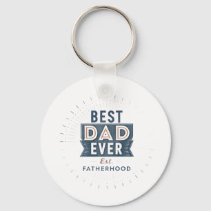 Retro Starburst Beste Papa Ooit Vaderontwerp Sleutelhanger