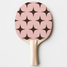 Retro Starburst Bruin en Gedempte Pastel Roze