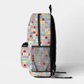 Retro Starburst Dominoes Bedrukte Rugzak (Rechts)