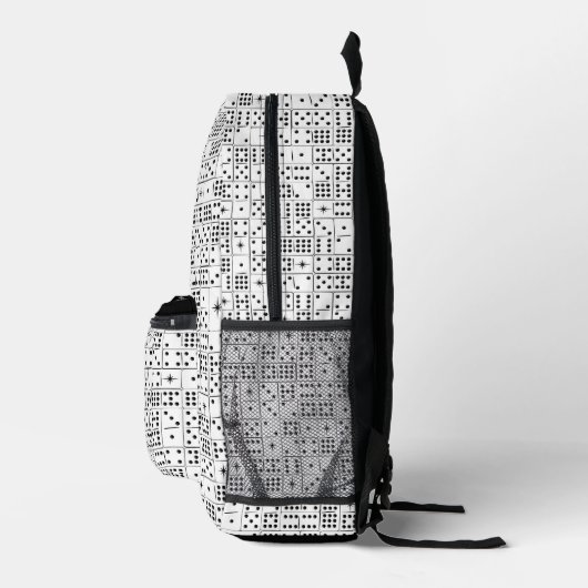 Retro Starburst Dominoes Bedrukte Rugzak (Rechts)