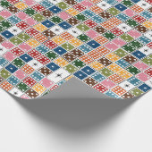 Retro Starburst Dominoes Cadeaupapier (Hoek)
