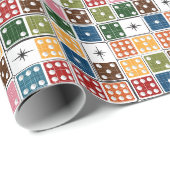 Retro Starburst Dominoes Cadeaupapier (Rol Hoek)