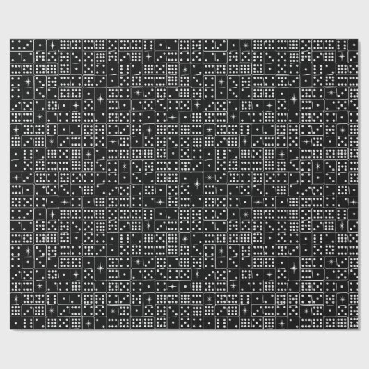 Retro Starburst Dominoes Cadeaupapier (Vlak)