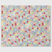 Retro Starburst Dominoes Cadeaupapier (Vlak)