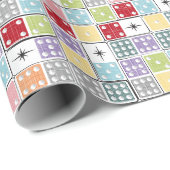 Retro Starburst Dominoes Cadeaupapier (Rol Hoek)