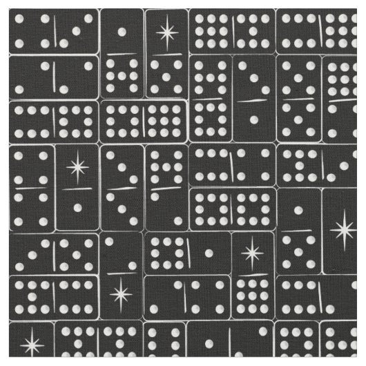 Retro Starburst Dominoes Stof (Close Up)