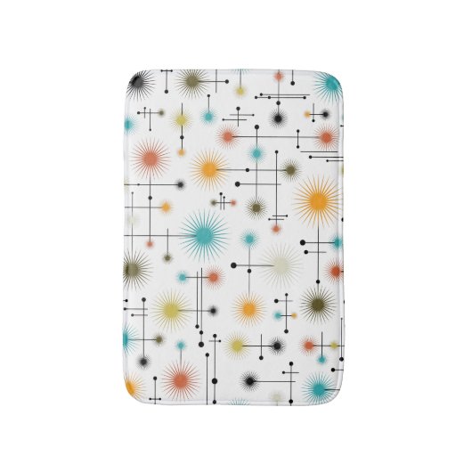 Retro Starburst een Go-Go! Badmat (Voorkant Verticaal)