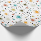 Retro Starburst een Go-Go! Cadeaupapier (Hoek)