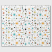 Retro Starburst een Go-Go! Cadeaupapier (Vlak)