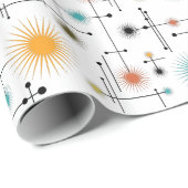 Retro Starburst een Go-Go! Cadeaupapier (Rol Hoek)