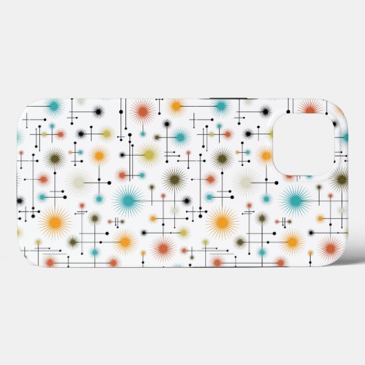 Retro Starburst een Go-Go! Case-Mate iPhone Case (Achterkant (horizontaal))