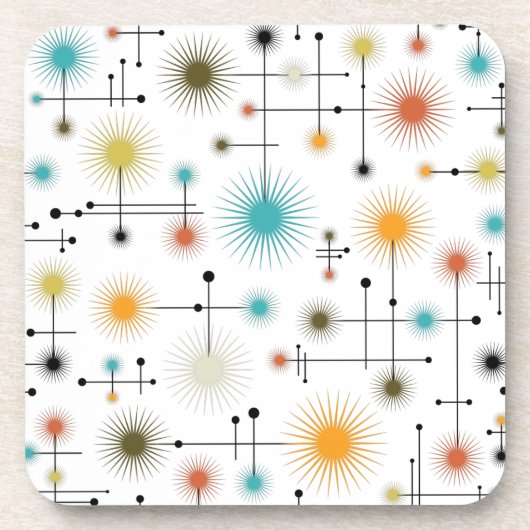 Retro Starburst een Go-Go! Drankjes Onderzetter (Voorkant)