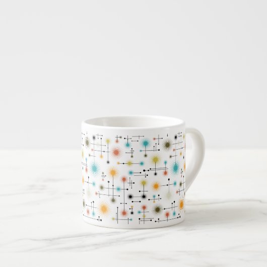 Retro Starburst een Go-Go! Espresso Kop (Voorkant rechts)