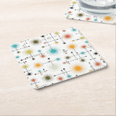 Retro Starburst een Go-Go! Kartonnen Onderzetters (Schuin)