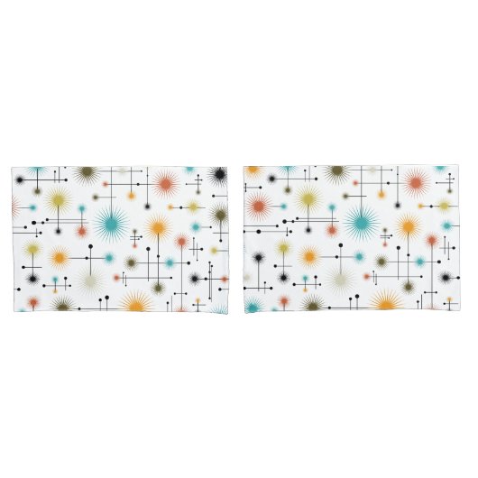 Retro Starburst een Go-Go! Kussensloop (Voorkant-Set)