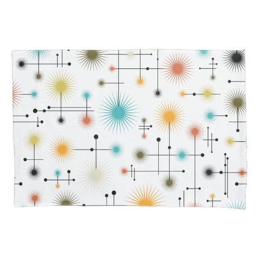 Retro Starburst een Go-Go! Kussensloop (Voorkant-Links)