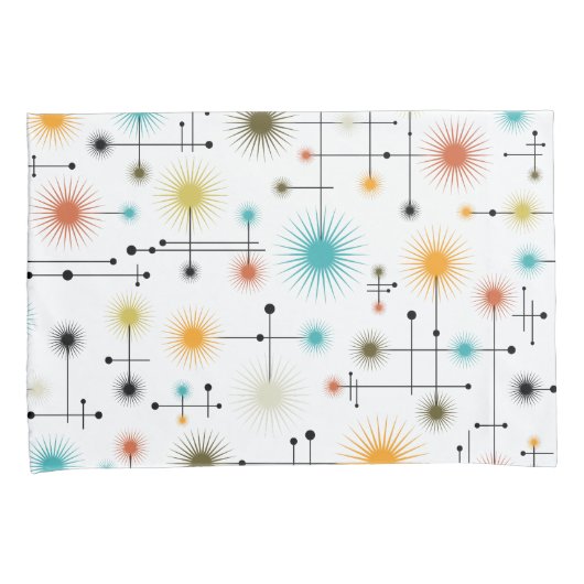 Retro Starburst een Go-Go! Kussensloop (Voorkant-Rechts)