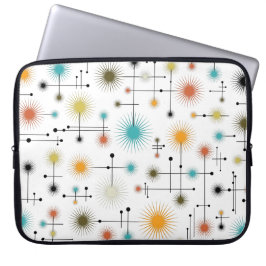 Retro Starburst een Go-Go! Laptop Sleeve