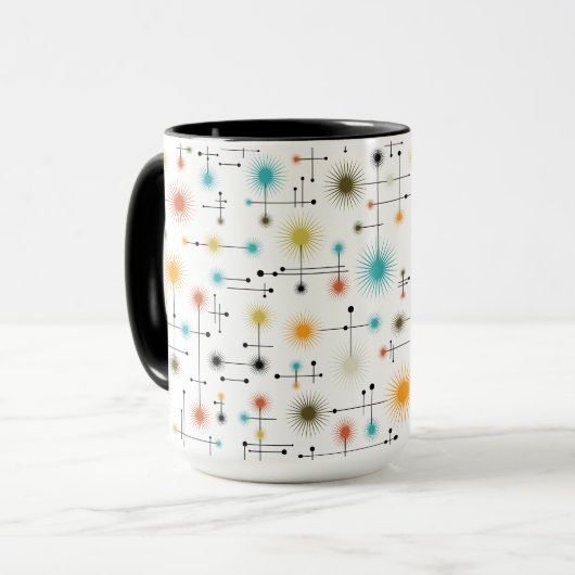 Retro Starburst een Go-Go! Mok (Voorkant links)