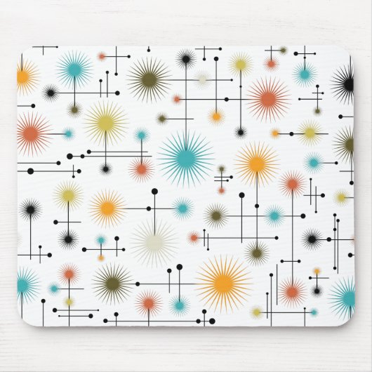 Retro Starburst een Go-Go! Muismat (Voorkant)