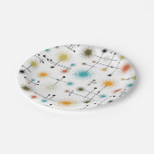 Retro Starburst een Go-Go! Papieren Bordje (Gekanteld)