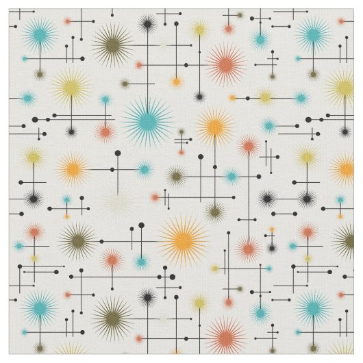 Retro Starburst een Go-Go! Stof (Close Up)