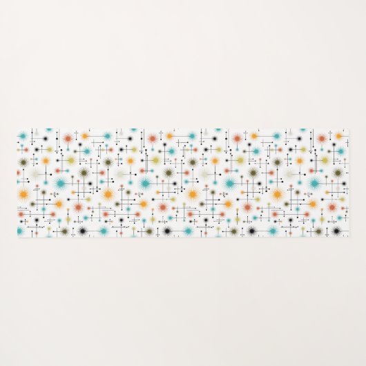 Retro Starburst een Go-Go! Yogamat (Achterkant (horizontaal))