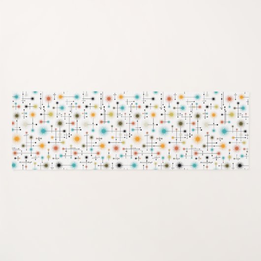 Retro Starburst een Go-Go! Yogamat (Voorkant (horizontaal))