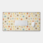 Retro Starburst Explosie - Atomische Tijdperk 70s Bureaumat (Keyboard & Muis)
