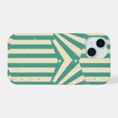 Retro Starburst iPhone 15 Case (Achterkant horizontaal)