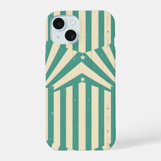 Retro Starburst iPhone 15 Case (Achterkant)