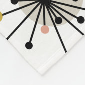 Retro Starburst Mid Century Modern Patroon Fleece Deken (Hoek)