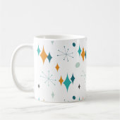 Retro Starburst Mid Century Modern Patroon Koffiemok (Links)