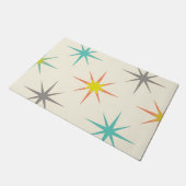 Retro Starburst Mid-Century Patroon Deurmat (Schuin)