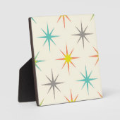 Retro Starburst Mid-Century Patroon Fotoplaat (Voorkant)