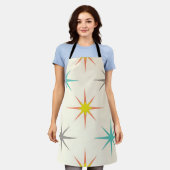 Retro Starburst Mid-Century Patroon Schort (Gedragen)