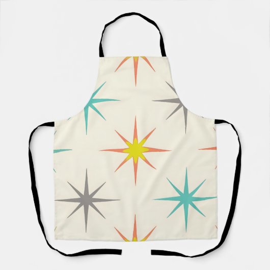 Retro Starburst Mid-Century Patroon Schort (Voorkant)