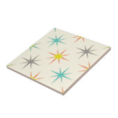 Retro Starburst Mid-Century Patroon Tegeltje (Zijkant)