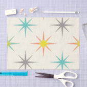 Retro Starburst Mid-Century Patroon Tissuepapier (Craft)