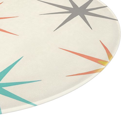 Retro Starburst Mid-Century Pattern Snijplank (Hoek)