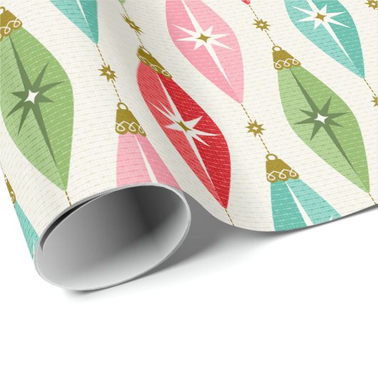 Retro Starburst Ornamenten ©studioxtine Cadeaupapier (Rol Hoek)