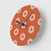 Retro Starburst Patroon Boho Decor Ronde Klok (Hoek)