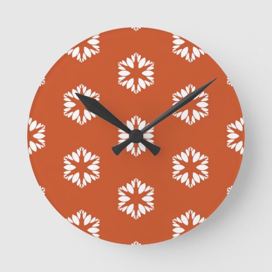 Retro Starburst Patroon Boho Decor Ronde Klok (Voorkant)