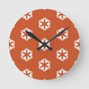 Retro Starburst Patroon Boho Decor Ronde Klok