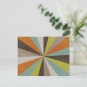 Retro Starburst Patroon Briefkaart (Staand voorkant)