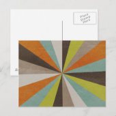 Retro Starburst Patroon Briefkaart (Voorkant / Achterkant)