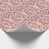 Retro Starburst Psychedelische achtergrond Cadeaupapier (Hoek)