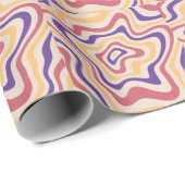Retro Starburst Psychedelische achtergrond Cadeaupapier (Rol Hoek)
