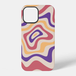 Retro starburst sunburst achtergrondpatroon. Jaren iPhone 12 Hoesje