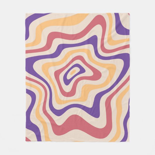 Retro starburst sunburst background pattern. 1960s fleece deken (Voorkant)